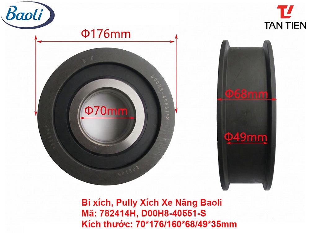 Bi Xích Xe Nâng Baoli D00H8-40551-S (782414H)